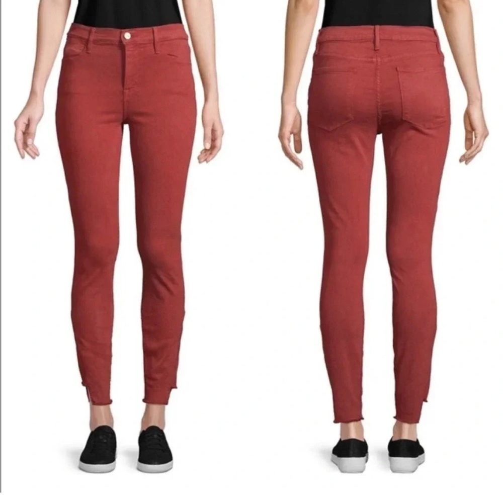 Frame Denim Women's Red Jeans “le high straight”